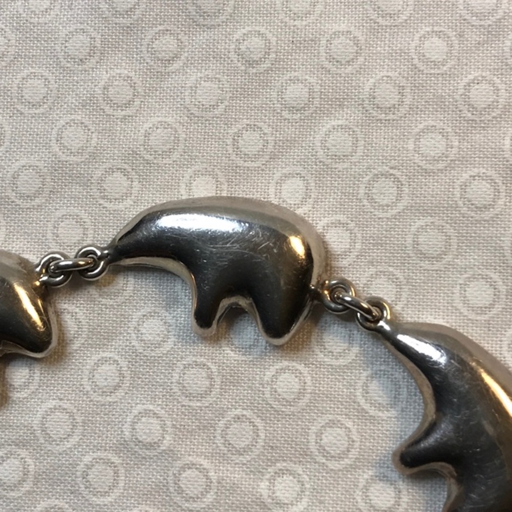 Sterling Silver Bear Bracelet - image 2